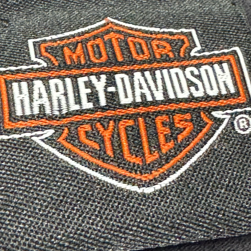 Retro Black/Grey Harley Davidson Pocket Tee - Picture 6 of 6